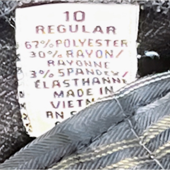 Old Navy Pinstripe Wool Blend Stretch Trousers Size 10 Regular - Picture 8 of 8